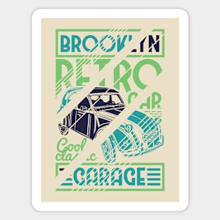 Brooklyn Retro Car Garage #2 Magnet